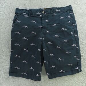 Hudson & Barrow Shorts Mens 36 Blue Marlin Print Fish Outdoor Preppy Chino